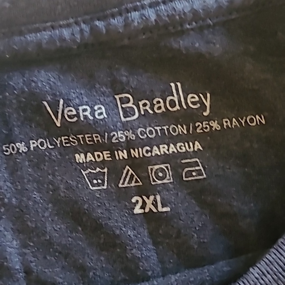 Vera Bradley LS. Prairie floral on Navy Heather size women's 2XL. (#1118)) - Picture 13 of 13